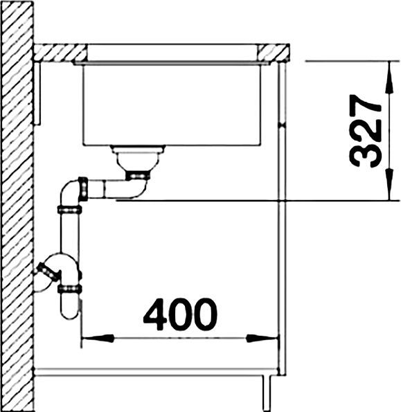 Мойка кухонная Blanco Subline 320-U темная скала 523407 - 2
