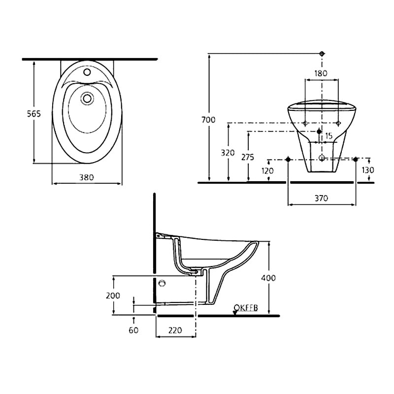 Биде подвесное Ideal Standard Avance белый W803601 - 1