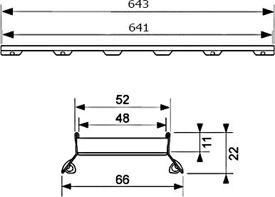 Решетка TECE TECEdrainline Plate II 6 007 72 70 см под плитку 600772 - 3