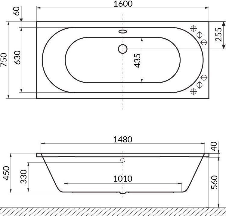 Акриловая ванна Excellent Oceana 160x75 WAEX.OCE16WH - 1