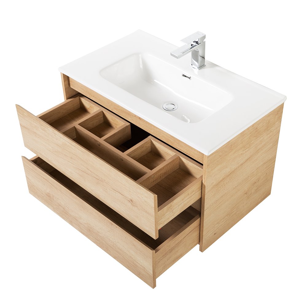 Тумба с раковиной BelBagno Kraft 100 светлое дерево - 3