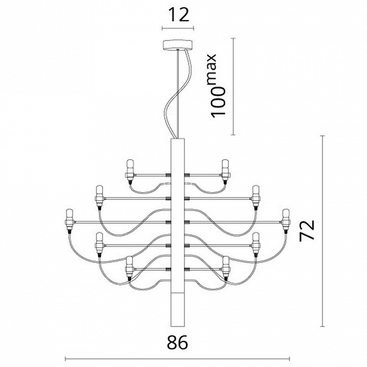 Подвесная люстра Divinare Molto 8030/02 LM-30 - 4