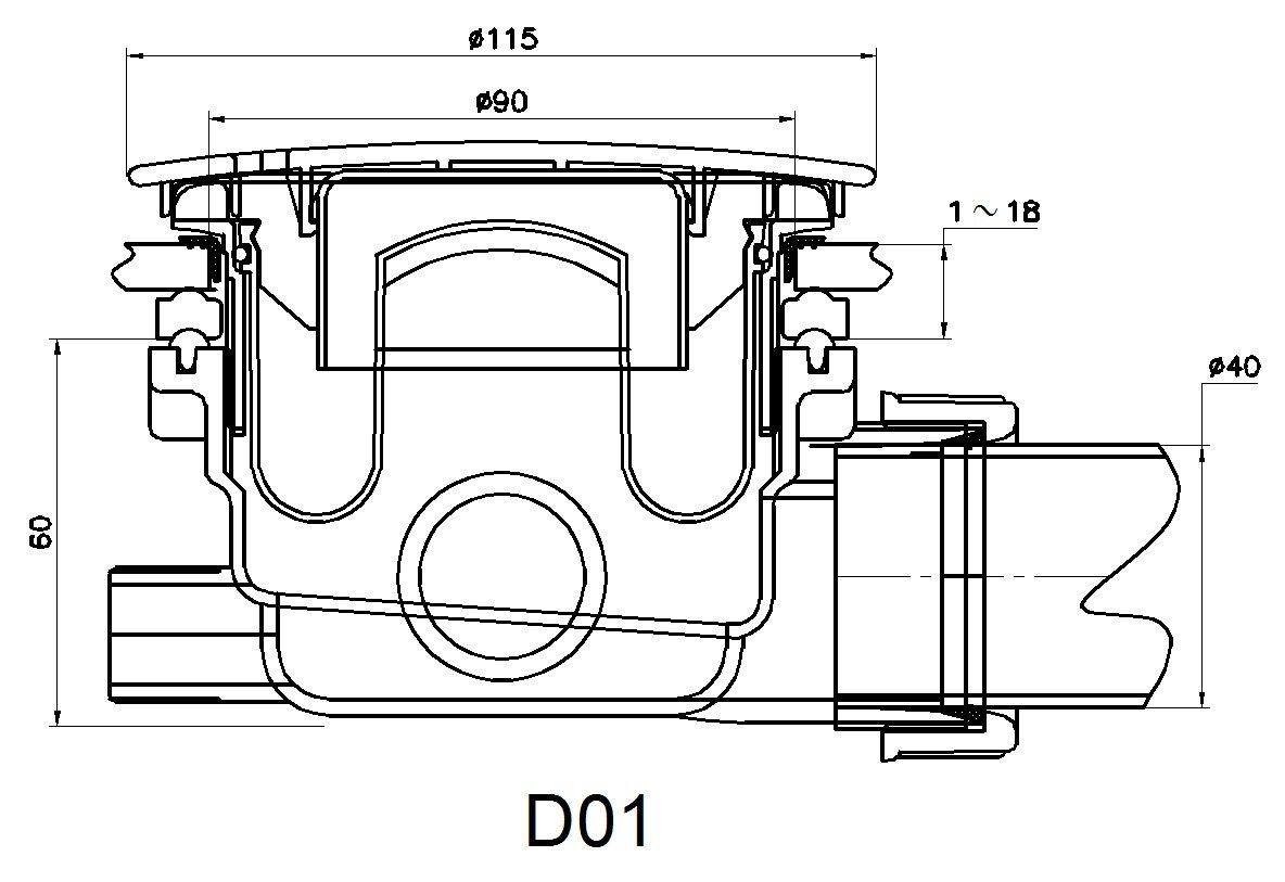 Сифон QYD-01 бронза Ø 90 мм 18241101-08 - 1