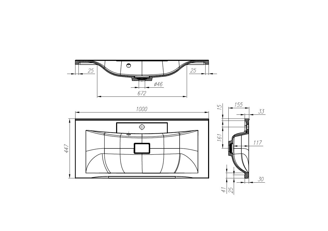 Тумба с раковиной BelBagno Marino 100 белый - 9