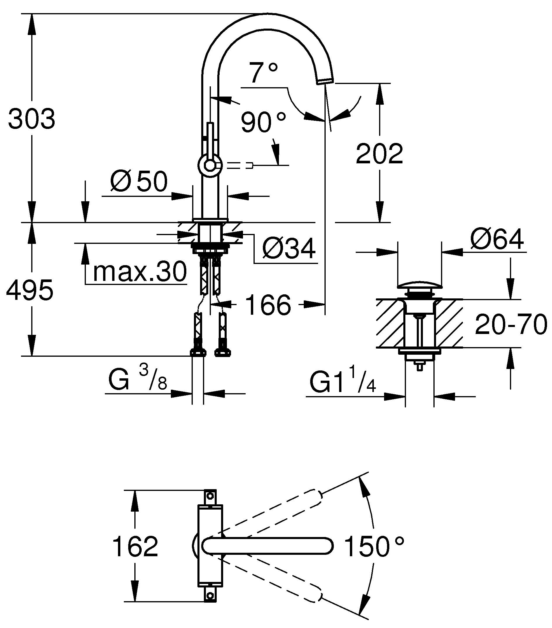 Смеситель Grohe Atrio New 21022DC3 для раковины - 1