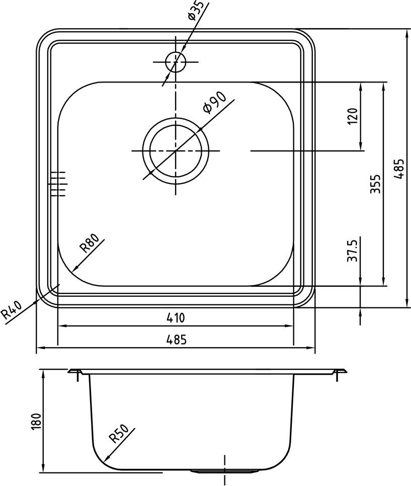 Мойка кухонная Iddis Strit STR48S0i77 - 1