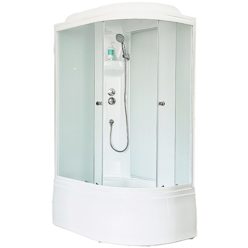 Душевая кабина Royal Bath BK 120x80 L профиль белый стекло матовое RB8120BK4-MM-L - 0