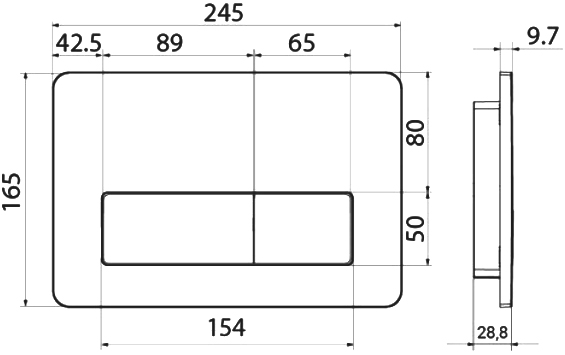 Кнопка смыва Iddis Unifix UNI10B0i77 черная - 2