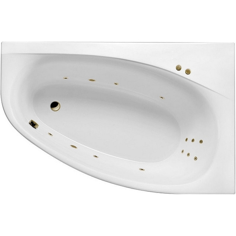 Акриловая ванна Excellent Kameleon 170x110 белая бронза правая с гидромассажем WAEX.KMP17.LINE.BR - 0