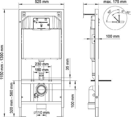 Система инсталляции для унитазов Berges Wasserhaus Novum с кнопкой смыва, белая 040221 - 6