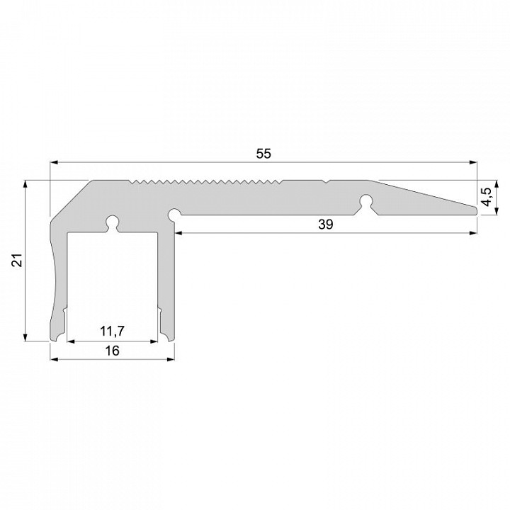 Профиль накладной Deko-Light AL-02-10 970522 - 2