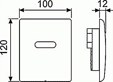 Кнопка смыва TECE Planus Urinal 6 V-Batterie 9242354 белая матовая - 2