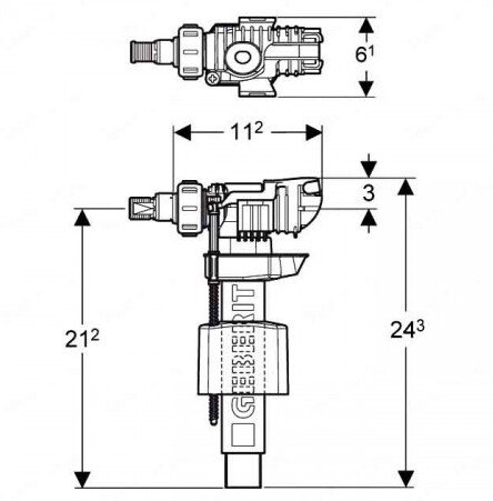 Наливной механизм Geberit   240.705.00.1 - 1