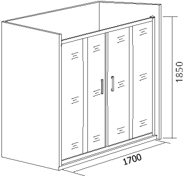 Душевая дверь в нишу Good Door Latte WTW-TD-170-G-WE ЛА00035 - 3