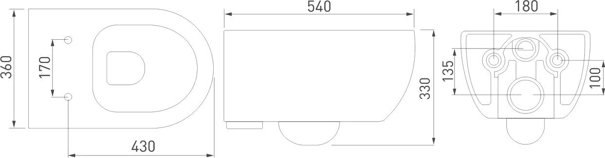 Унитаз подвесной Berges Wasserhaus Ego XL Rimless с микролифтом 082124 - 6