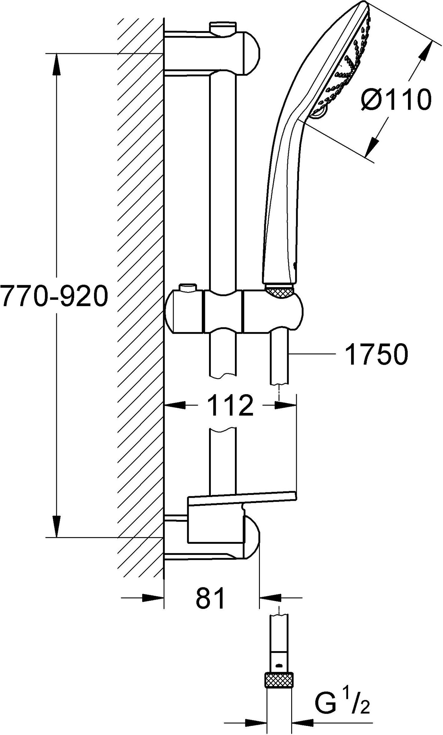 Душевой гарнитур Grohe Euphoria 110 Massage 27226001 - 1