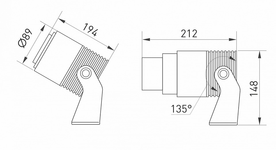 Настенно-потолочный прожектор Arlight Ray 031319 - 8