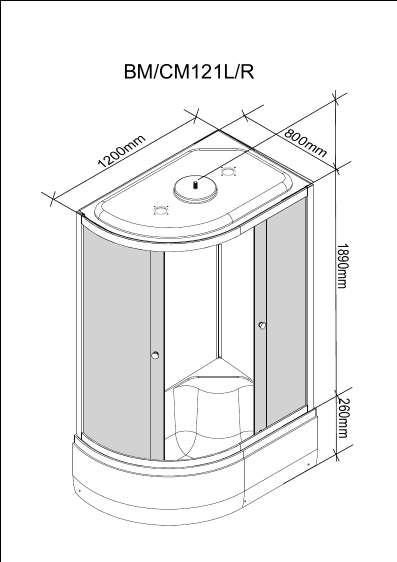 Душевая кабина Parly CM121R - 1