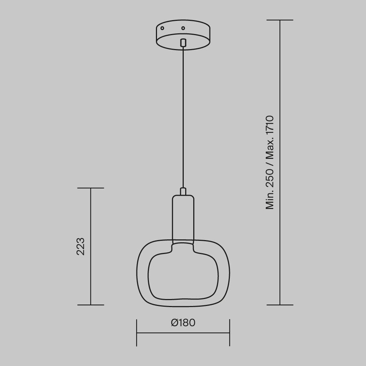 Подвесной светильник Maytoni Vision MOD411PL-01G - 1