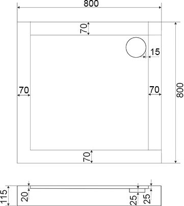 Поддон для душа Good Door Форум 80x80 ПН00048 - 2