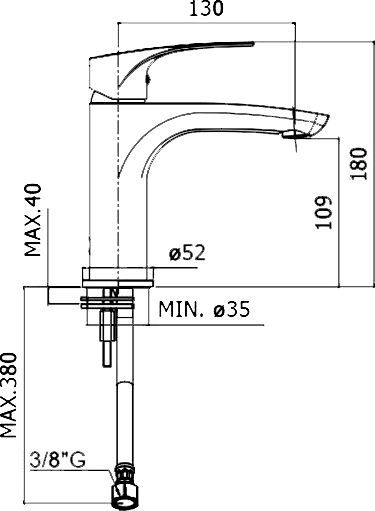 Смеситель Paffoni Lime LM071CR для раковины - 3