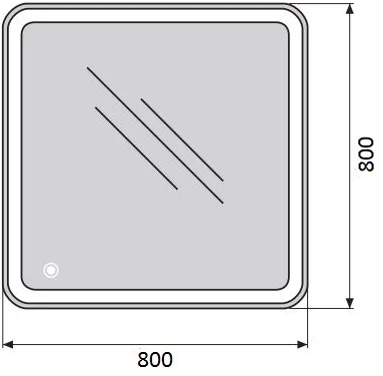 Зеркало BelBagno Spc 80х80  SPC-MAR-800/800-2A-LED-TCH - 3