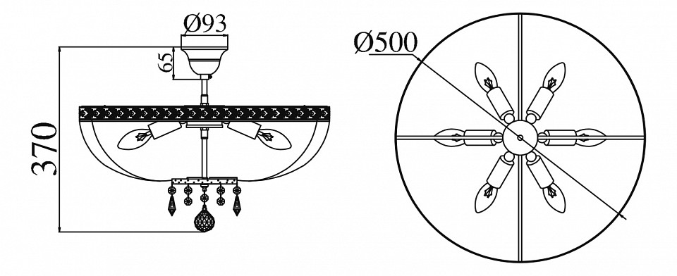 Потолочная люстра Maytoni Bella DIA750-PT50-WG - 1