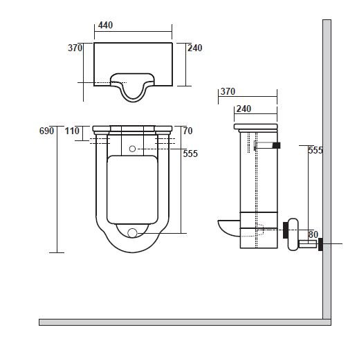 Писсуар Kerasan Waldorf  413101 - 2