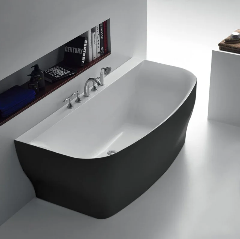 Акриловая ванна BELBAGNO 165х78 черный  BB74-NERO-W0 - 1