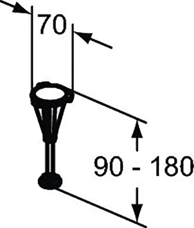 Ножки для душевого поддона Ideal Standard Ultra Flat  белый - нержавеющая сталь T462767 - 2