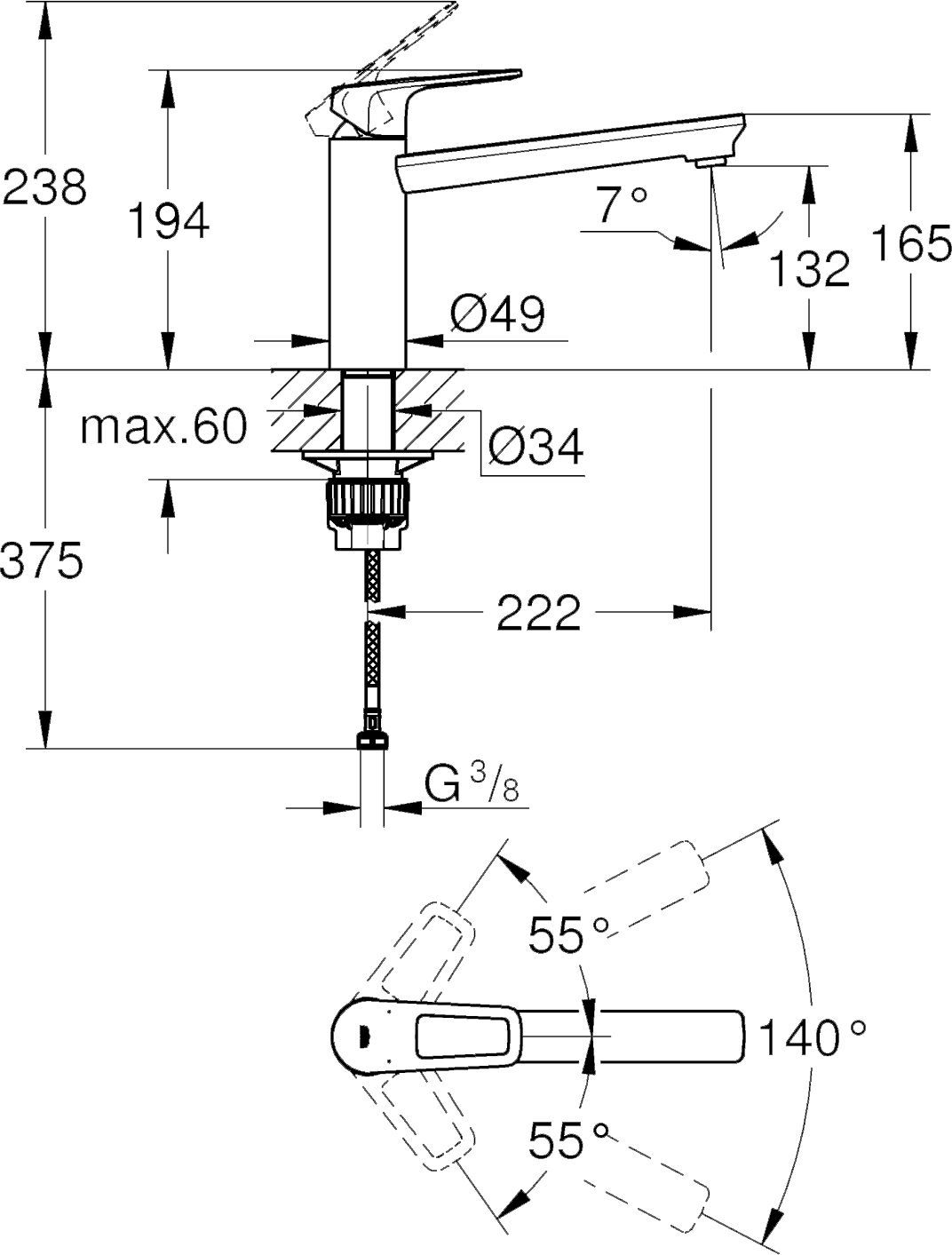 Смеситель Grohe BauLoop 31706000 для кухонной мойки - 2