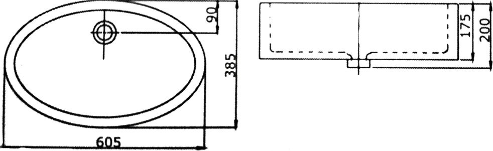 Раковина на столешницу  SSWW CL 3004 белая CL3004 - 4