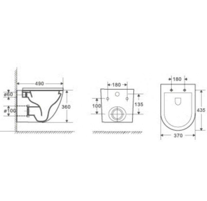 Комплект Weltwasser AMBERG 497 + MERZBACH 004 MT-GR + AMBERG RD-BL  10000006643 - 5