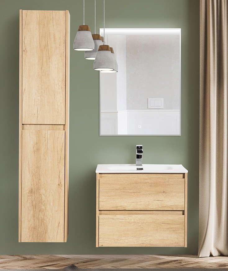 Тумба с раковиной BelBagno Kraft 60 светлое дерево - 6