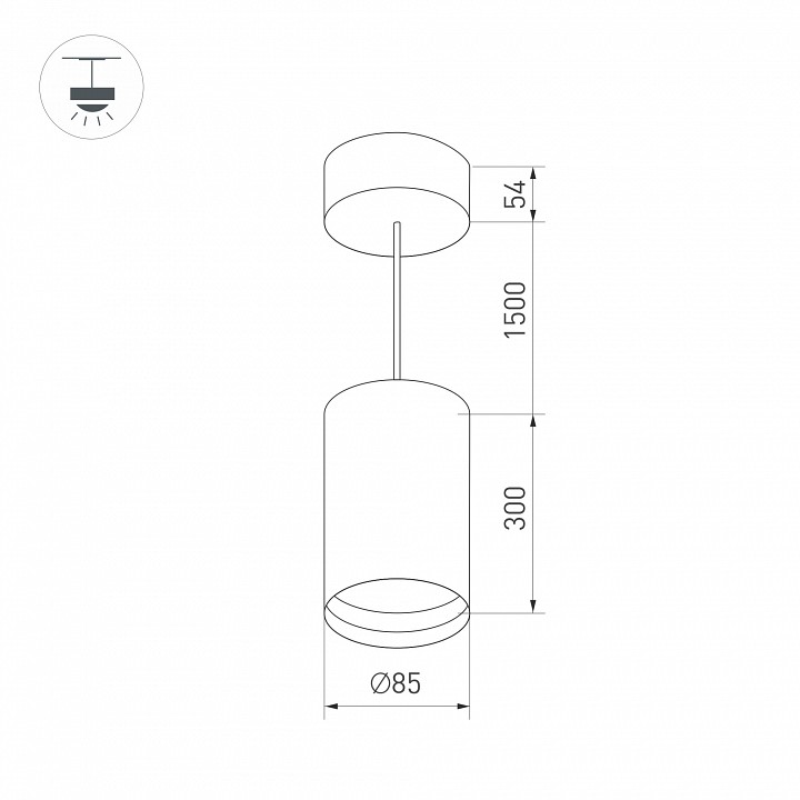 Корпус подвесного светильника Arlight SP-Polo-Hang-Long300-R85 024237(1) - 9