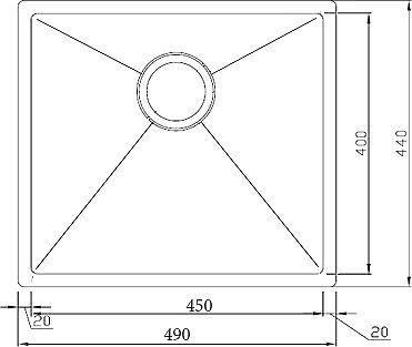 Металлическая мойка Seaman SME-490  SME-490.A - 1