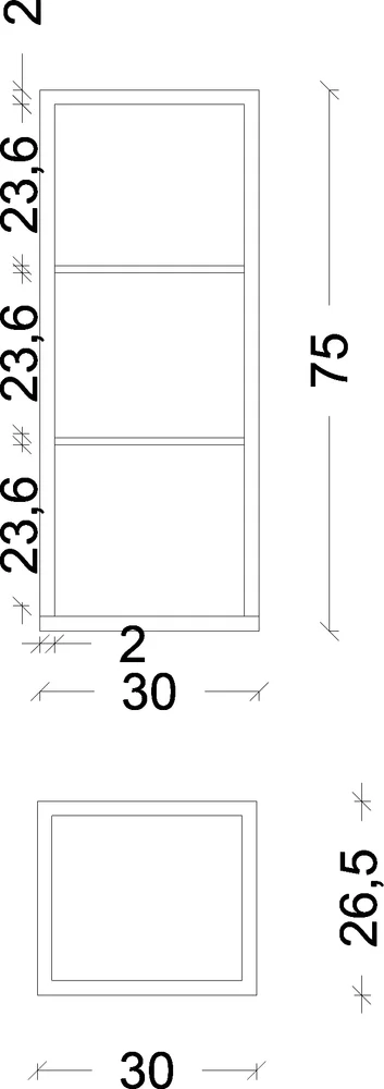 Полка подвесная Armadi Art Loft 75 темное дерево  895-D - 3