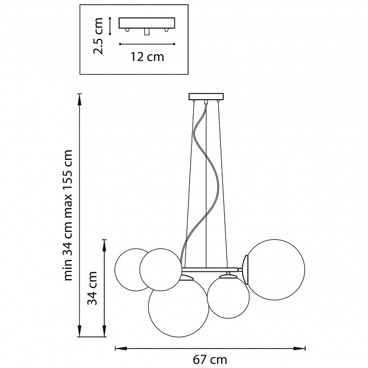 Подвесная люстра Lightstar Globo 815051 - 2