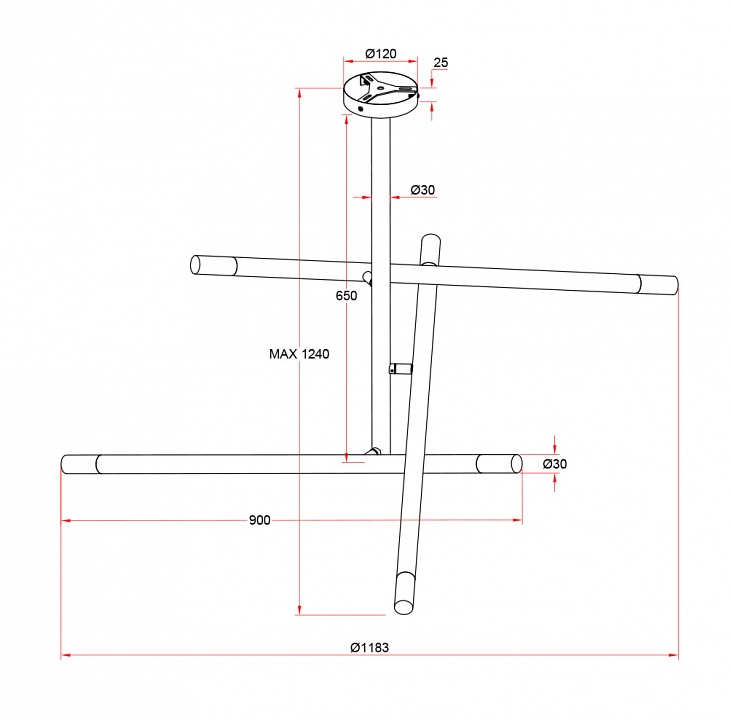 Потолочный светильник Maytoni Technical MOD620CL-06B - 3