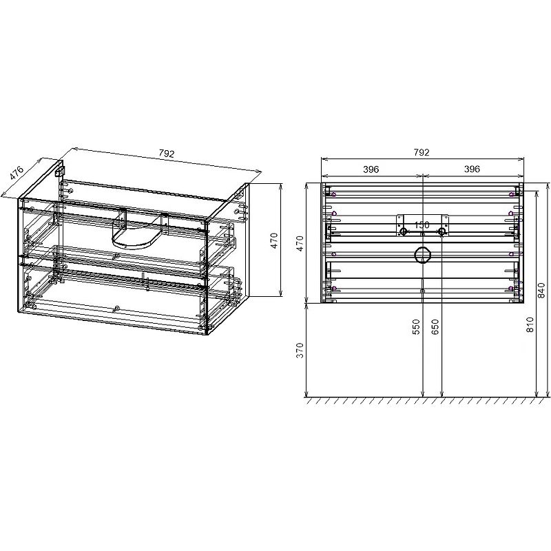 Комплект мебели Vincea Luka 80 темное дерево - 2