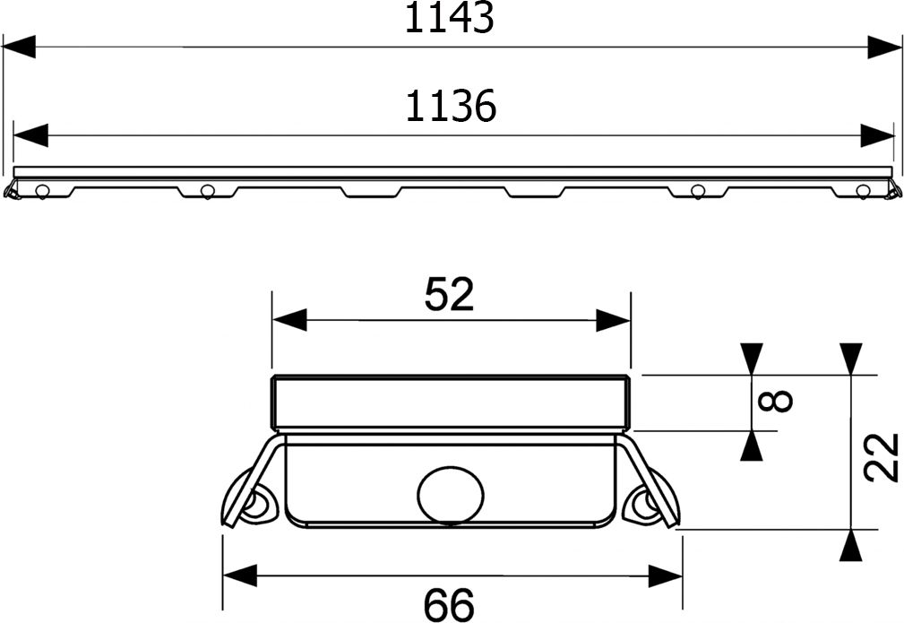 Решетка TECE TECEdrainline 6 012 91 120 см белая 601291 - 4