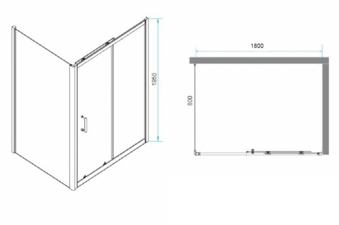 Душевой уголок RGW Passage PA-74-1B 180x80 профиль черный стекло прозрачное 4108741188-14 - 2