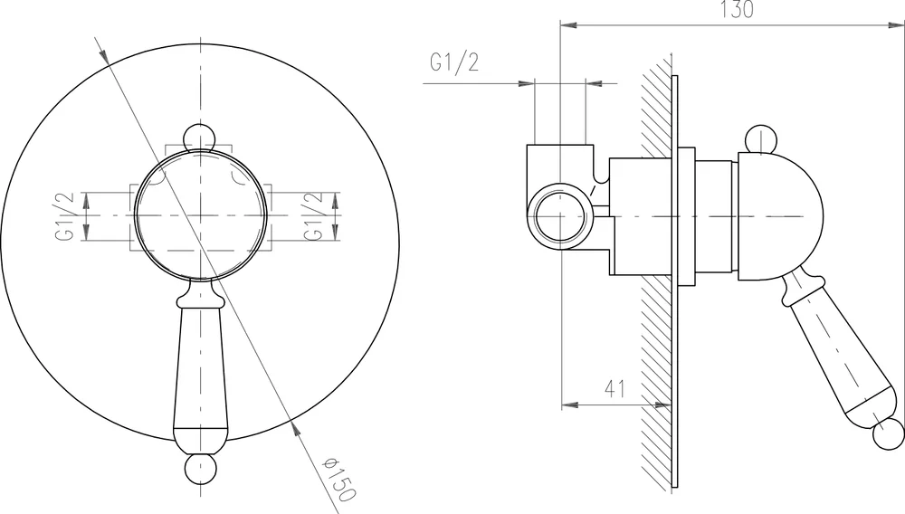 Смеситель для душа Rav Slezak Labe хром L583L - 1