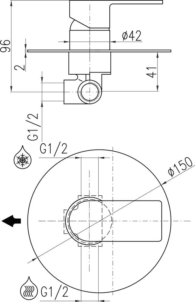 Смеситель для душа Rav Slezak Vltava черный матовый VT483LCMAT - 1