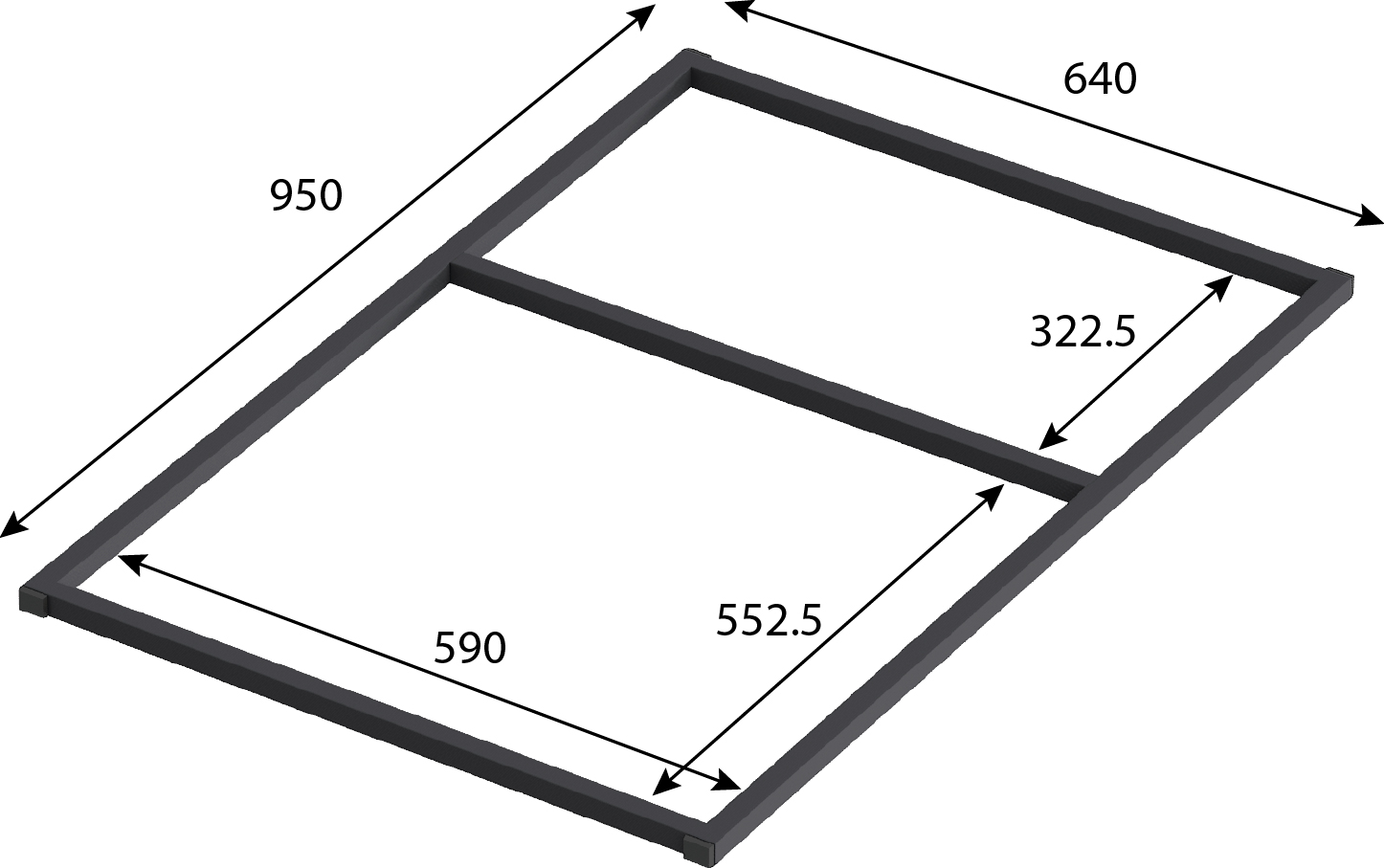 Ножки для душевого поддона Good Door Essentia 100x70 КП00013 - 1