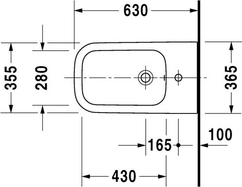 Биде напольное Duravit Happy D.2  2259100000 - 2