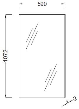 Зеркало Jacob Delafon Struktura EB1208 60 см EB1208-NF - 1