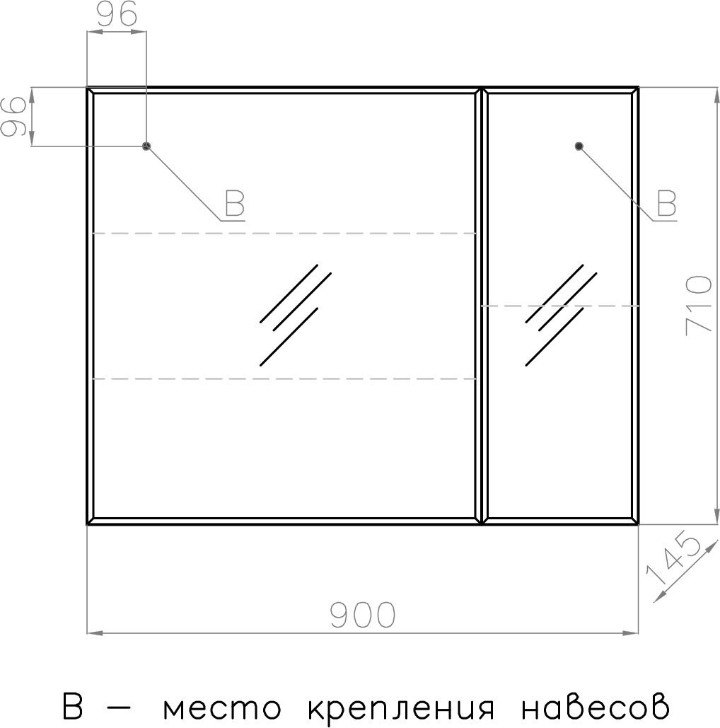 Зеркало-шкаф Style Line Берлин 90 соната СС-00002250 - 3