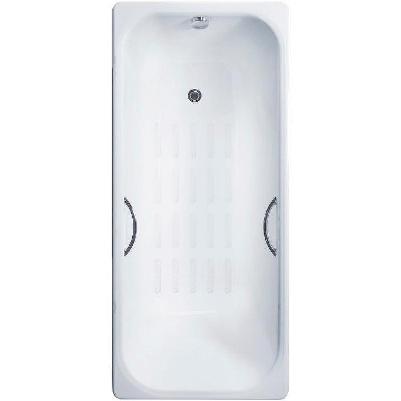 Чугунная ванна Delice Aurora 140x70 DLR230617R-AS с отверстиями под ручки с антискользящим покрытием - 0