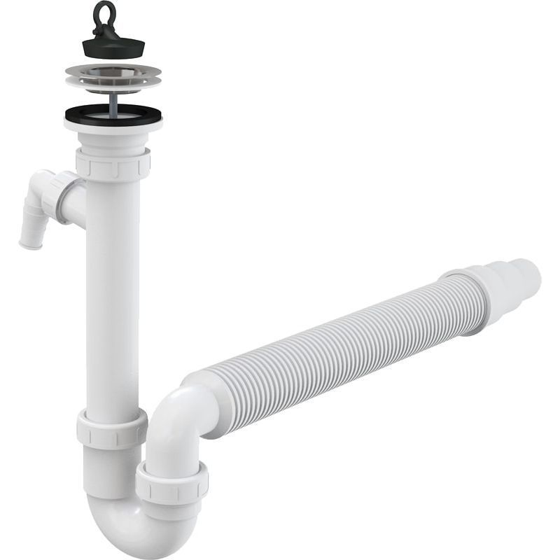 Сифон Alcaplast A830-DN50/40 Белый для кухонной мойки - 1